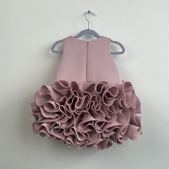 Nikolia Cupcake Ruffles Kids Birthday/Party Dress in Dusty Rose. - Picture 5 of 7